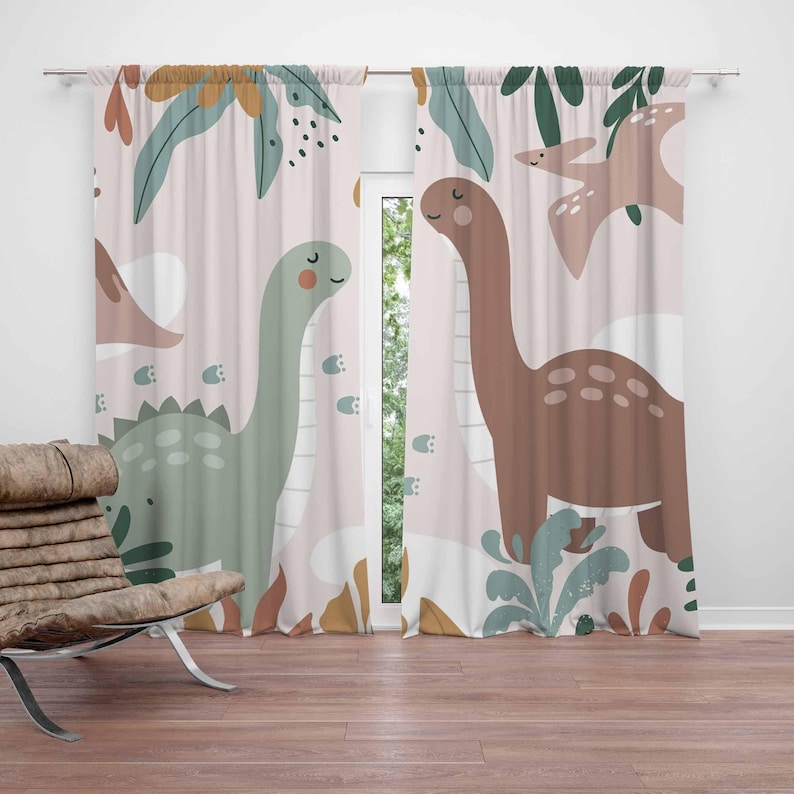 Baby Nursery Curtains - Dinosaurier Kinderzimmer Vorhänge Dino Kinder Schlafzimmer