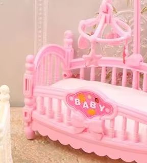 Baby Nursery Crib - 1:12 Puppenhaus Miniatur Mini Babybett Wiege