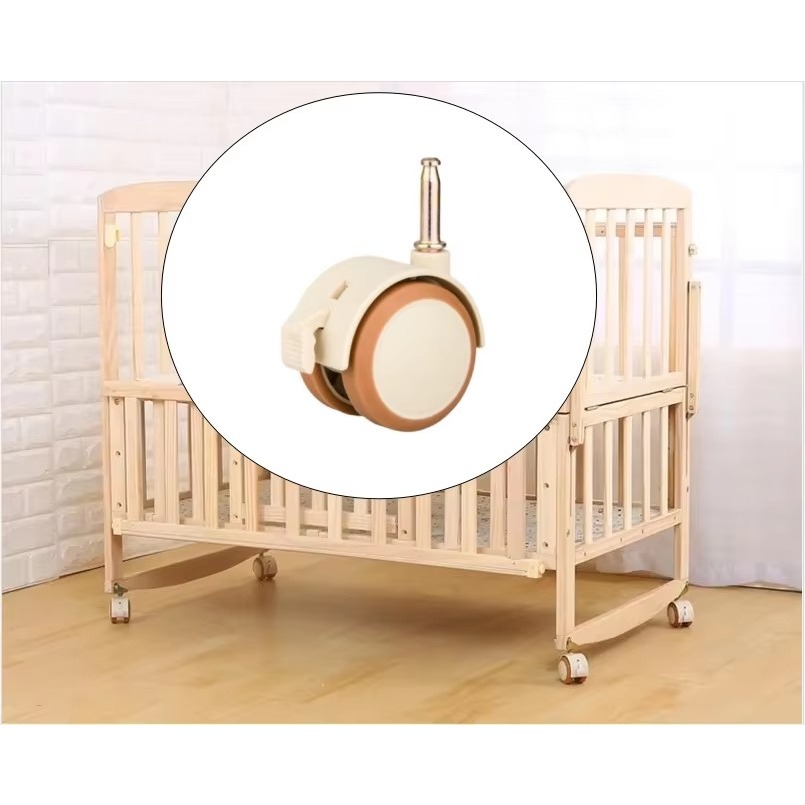 Baby Nursery Trolley - 2/4 Stück 2'' Möbelrollen mit Bremse,