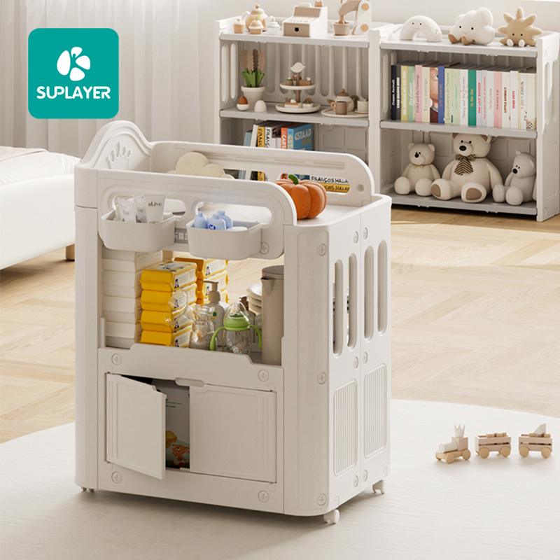 Baby Nursery Crib - All-in-One Baby-Wickelstation 3-in-1 Verstellbarer Windelwechsler Umwandelbares