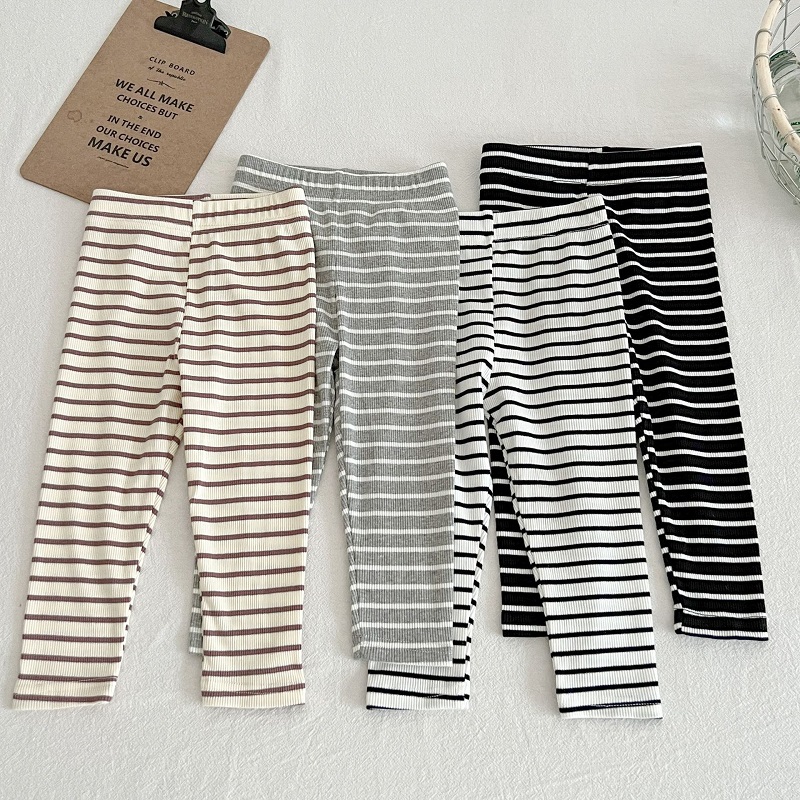 Baby Nursery Ideas Boy - Babykleidung 0-6 Jahre Kinderhosen Gestreifte Baumwoll-Leggings