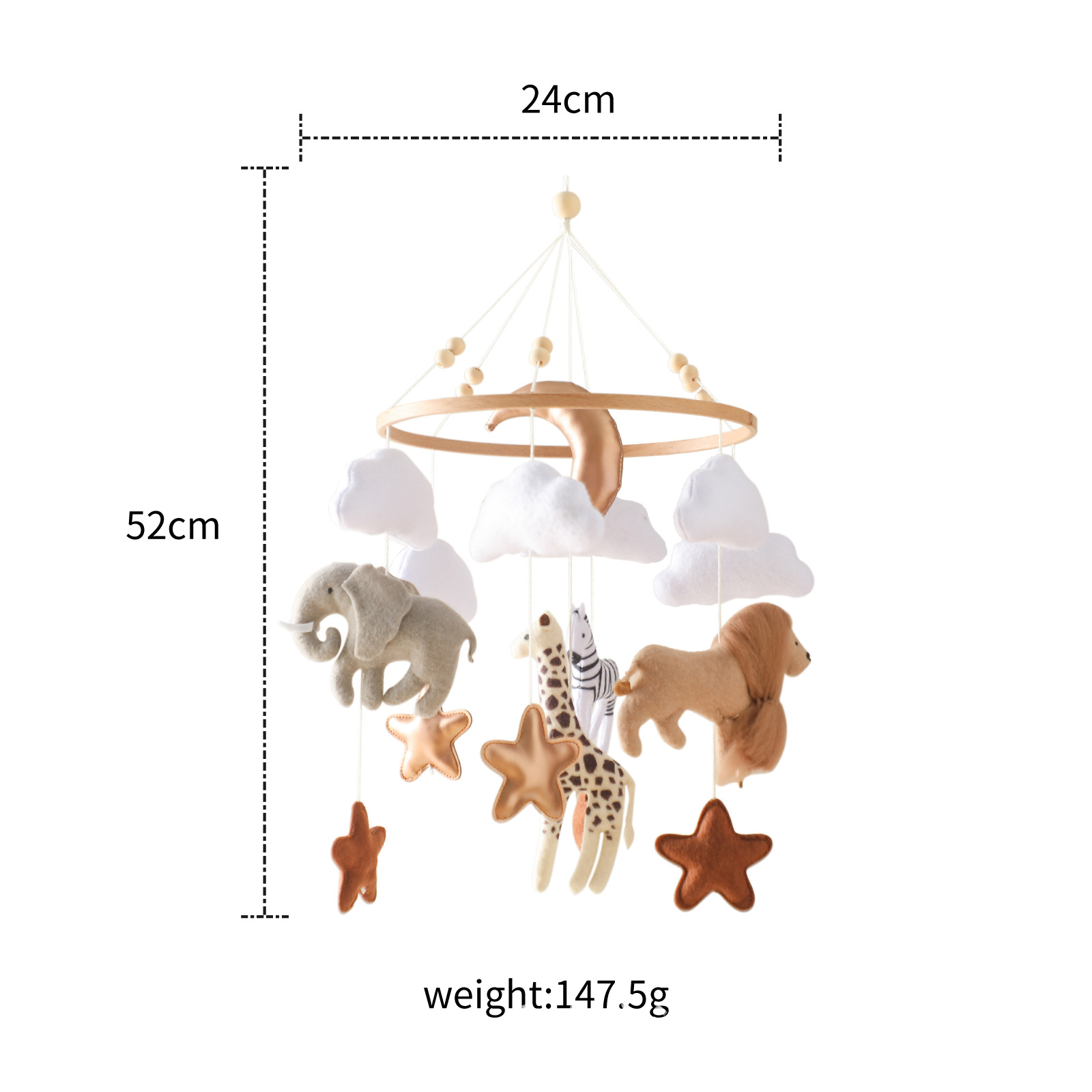 Baby Nursery Crib - Heißer Verkauf Nordic Handgemachte Filz Dschungel