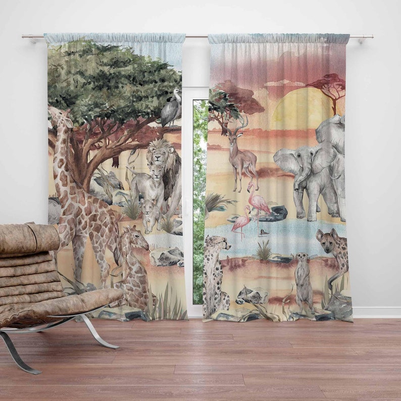 Safari Tiere Vorhang Kinder Sc – Baby Nursery Curtains Bewertung und Preis