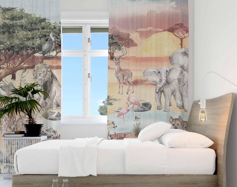 Safari Tiere Vorhang Kinder Sc – Baby Nursery Curtains Bewertung und Preis
