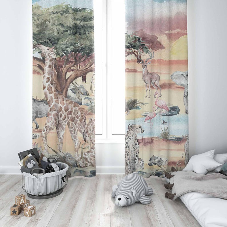 Safari Tiere Vorhang Kinder Sc – Baby Nursery Curtains Bewertung und Preis
