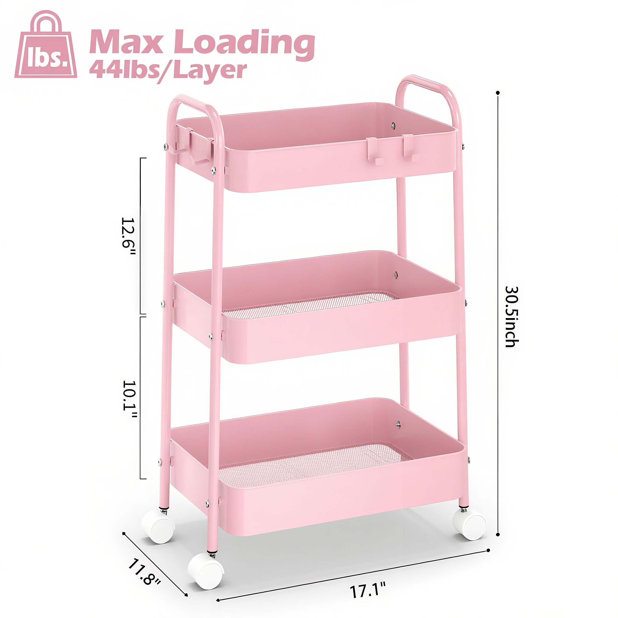 3-stufiger Metall-Rollwagen mi – Baby Nursery Trolley Bewertung und Preis