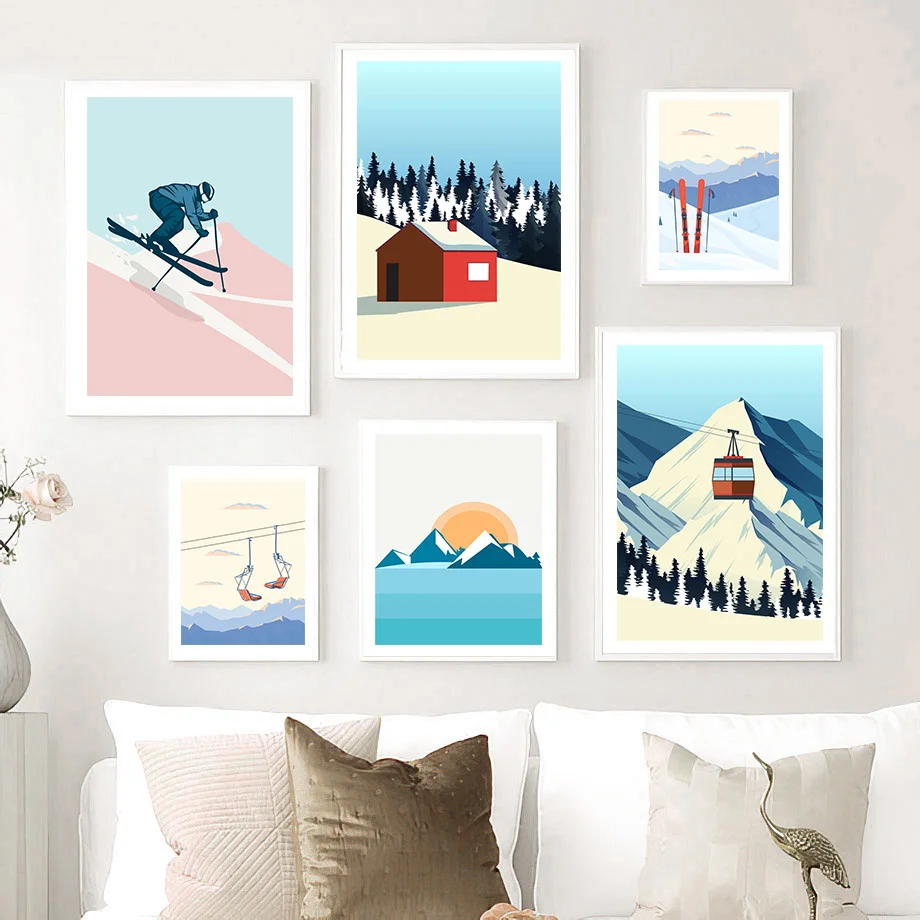 Vintage Minimalist Ski Snowboa – Baby Nursery Vintage Decor Bewertung und Preis