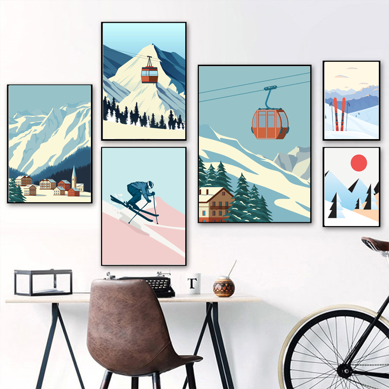 Vintage Minimalist Ski Snowboa – Baby Nursery Vintage Decor Bewertung und Preis