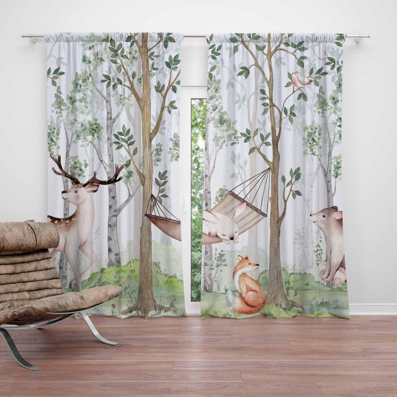 Waldtiere Vorhänge Kinder Schl – Baby Nursery Curtains Bewertung und Preis