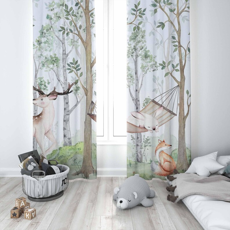 Waldtiere Vorhänge Kinder Schl – Baby Nursery Curtains Bewertung und Preis