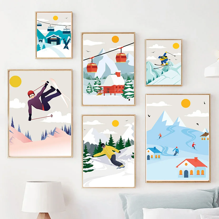 Minimalistische Leinwand-Wandk – Baby Nursery Mountain Theme Bewertung und Preis