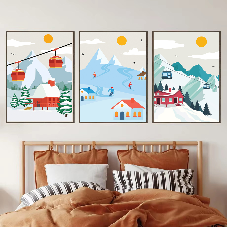 Minimalistische Leinwand-Wandk – Baby Nursery Mountain Theme Bewertung und Preis