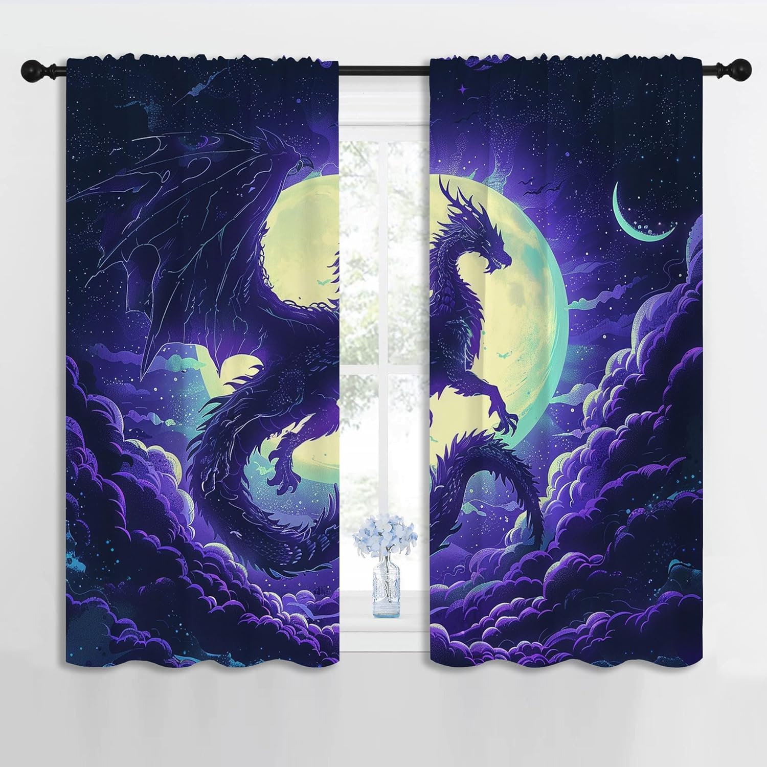 Lila Drache Verdunkelungsvorhä – Blackout Curtain Nursery Bewertung und Preis
