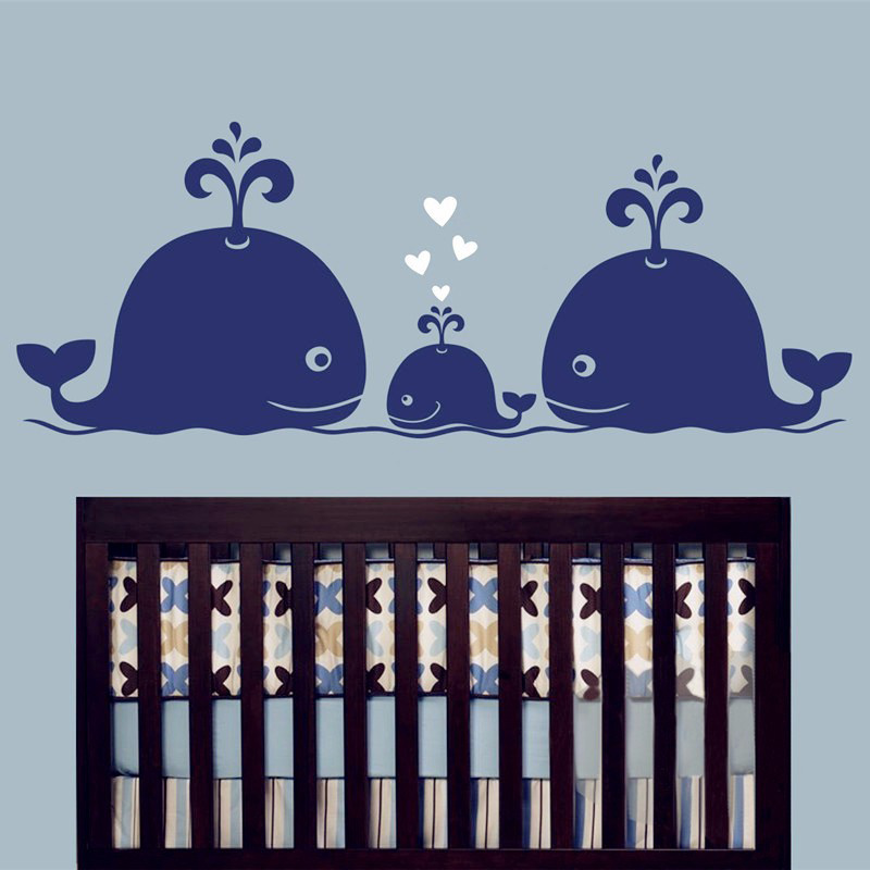 Neue niedliche Wal-Herzen-Fami – Baby Nursery Vintage Decor Bewertung und Preis