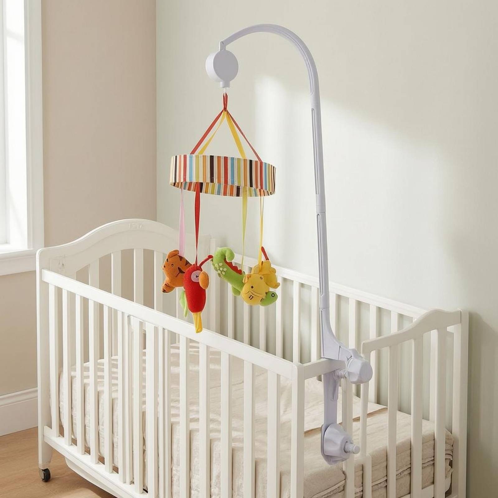 Baby-Mobile-Halterung Weiß – M – Baby Nursery Crib Bewertung und Preis