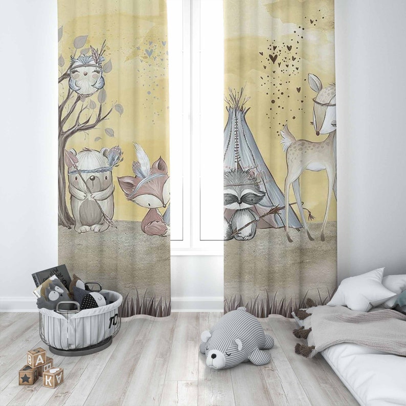 Boho Tiere Kinderzimmer Vorhan – Baby Nursery Curtains Bewertung und Preis