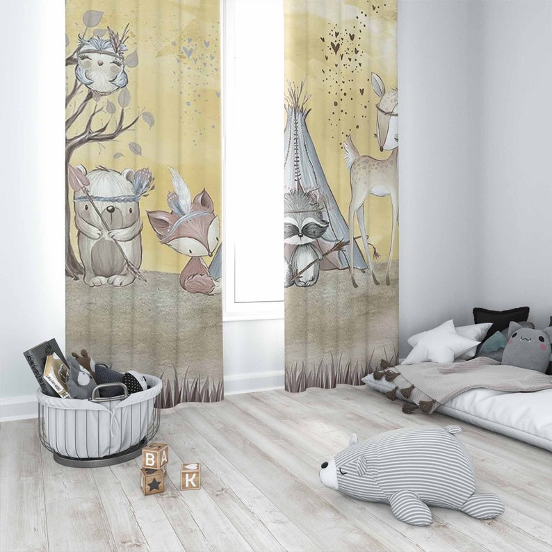 Boho Tiere Kinderzimmer Vorhan – Baby Nursery Curtains Bewertung und Preis