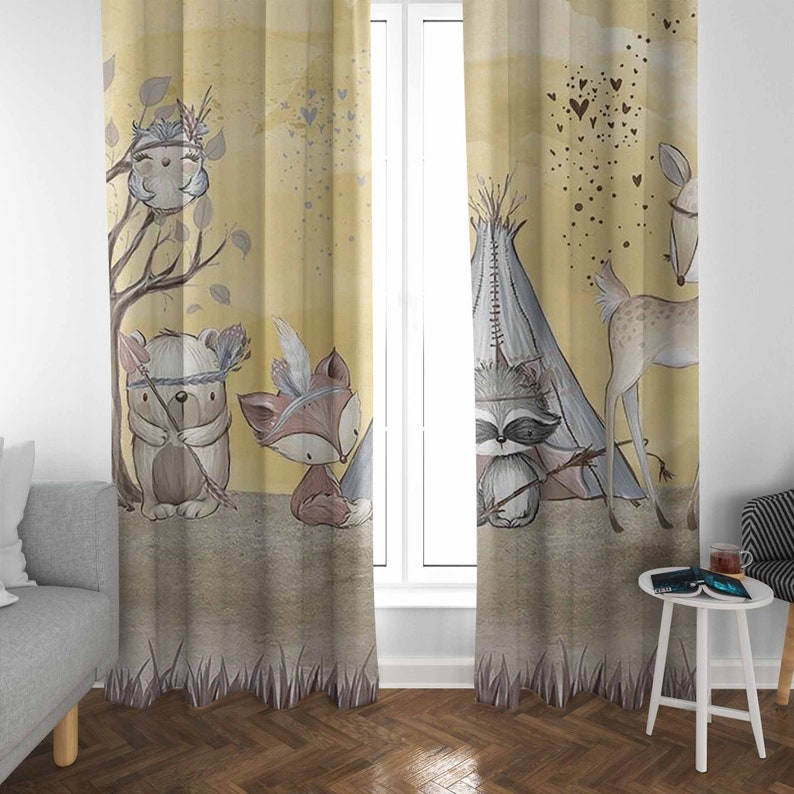 Boho Tiere Kinderzimmer Vorhan – Baby Nursery Curtains Bewertung und Preis