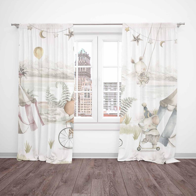 Zirkus Tiere Vorhänge Kinder S – Baby Nursery Curtains Bewertung und Preis