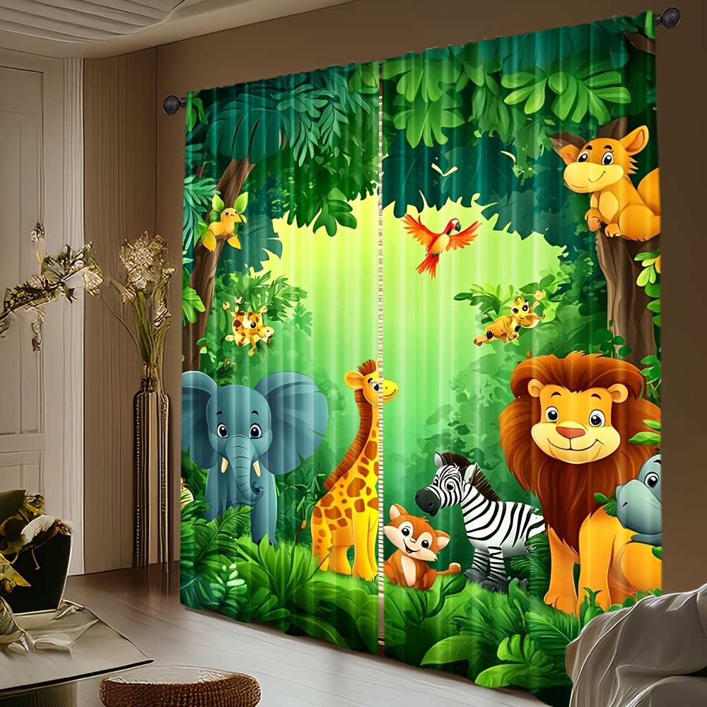 2 Stück Cartoon-Tier-Vorhänge  – Baby Nursery Curtains Bewertung und Preis