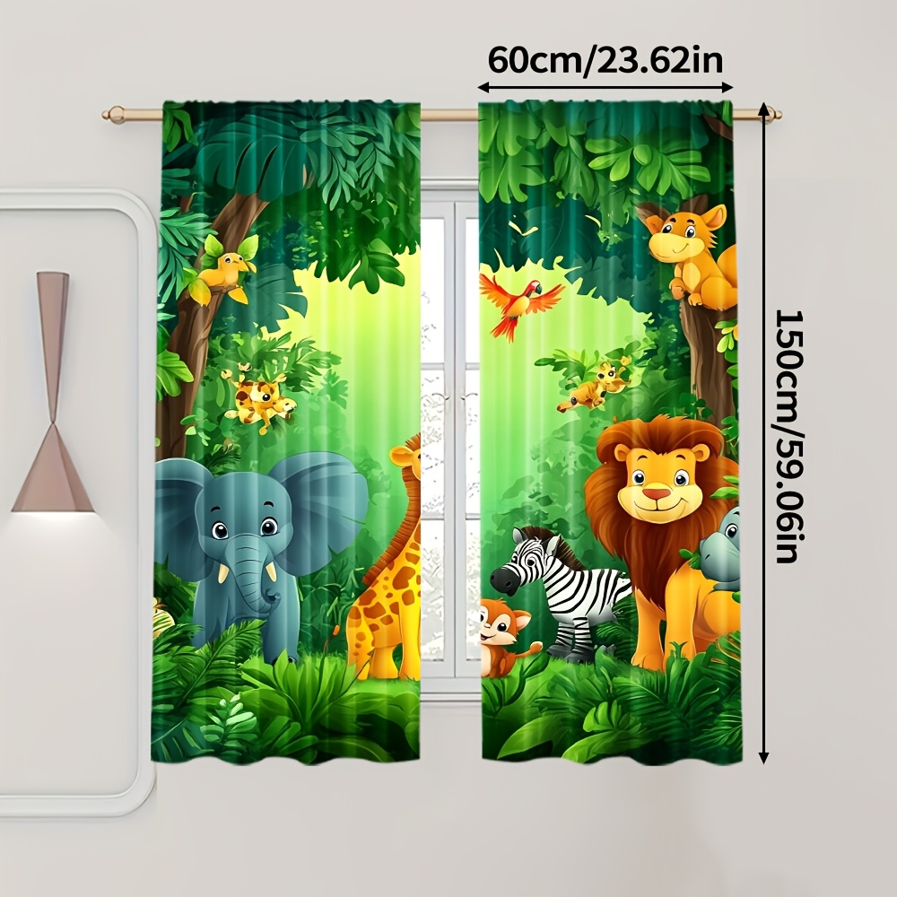 2 Stück Cartoon-Tier-Vorhänge  – Baby Nursery Curtains Bewertung und Preis