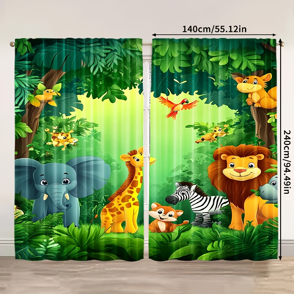 2 Stück Cartoon-Tier-Vorhänge  – Baby Nursery Curtains Bewertung und Preis