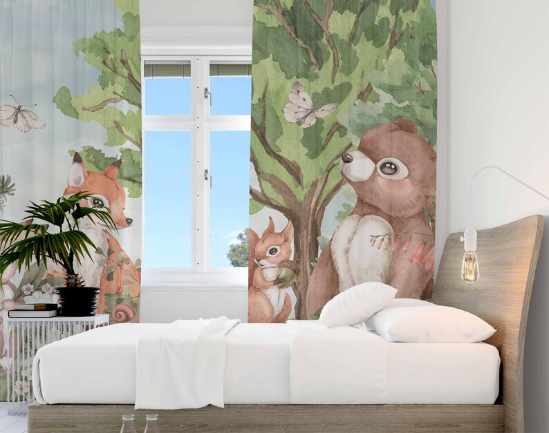 Waldtiere Vorhänge Kinder Schl – Baby Nursery Curtains Bewertung und Preis