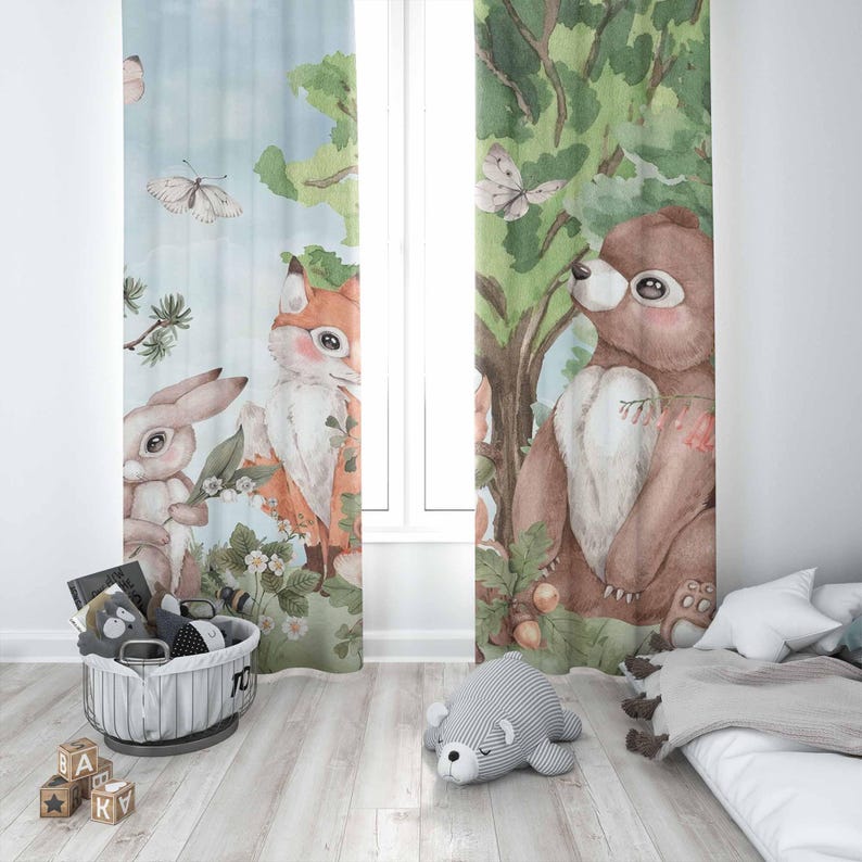 Waldtiere Vorhänge Kinder Schl – Baby Nursery Curtains Bewertung und Preis