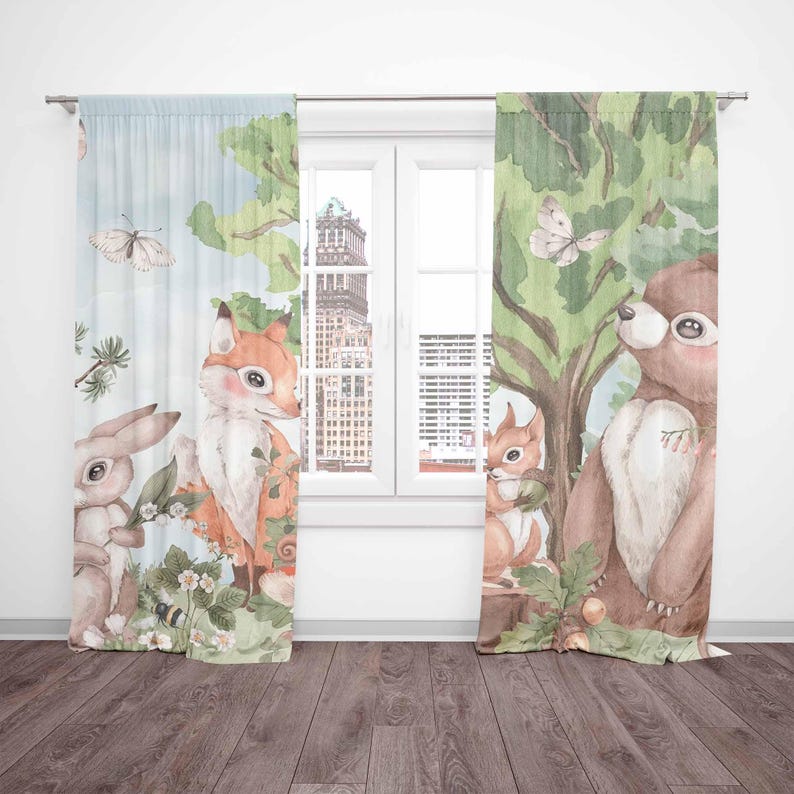 Waldtiere Vorhänge Kinder Schl – Baby Nursery Curtains Bewertung und Preis