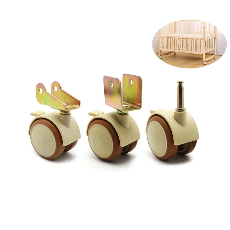 2/4 Stück 2'' Möbelrollen mit  – Baby Nursery Trolley Bewertung und Preis