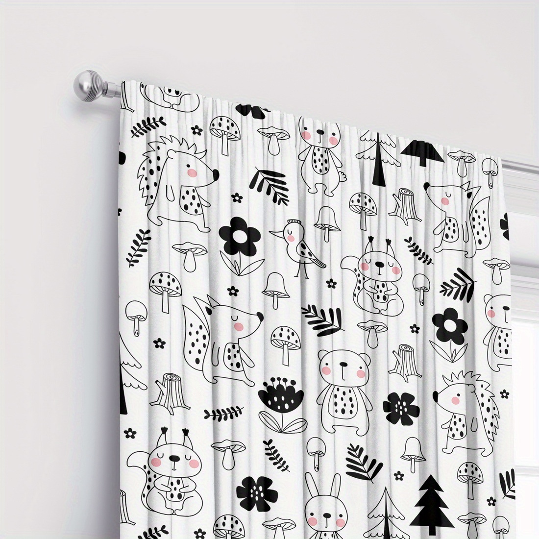 Niedliche Waldtier-Motiv Vorhä – Baby Nursery Curtains Bewertung und Preis