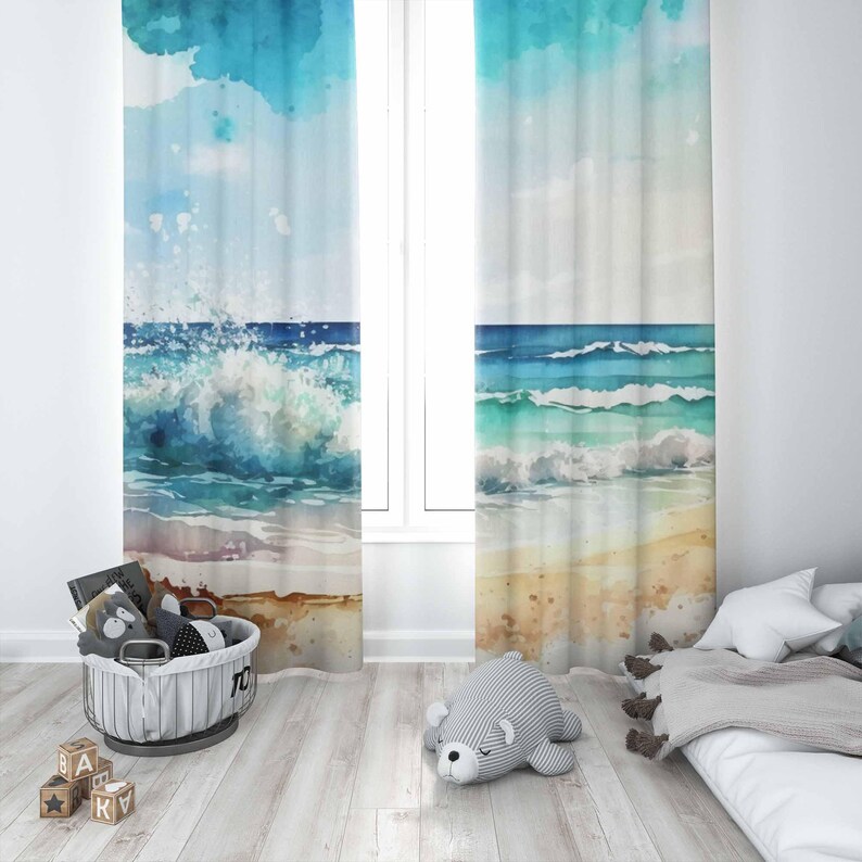 Meer Welle Vorhänge Ozean Natu – Baby Nursery Curtains Bewertung und Preis