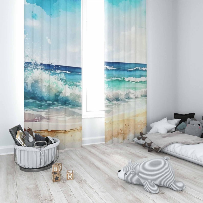 Meer Welle Vorhänge Ozean Natu – Baby Nursery Curtains Bewertung und Preis