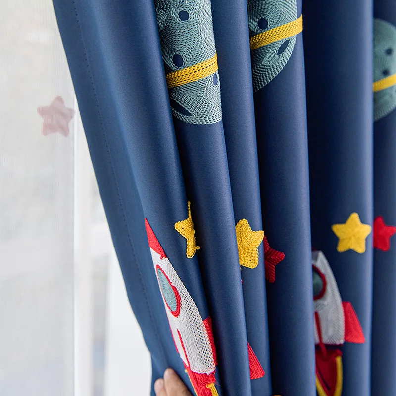 Marineblaue Verdunkelungsvorhä – Blackout Curtain Nursery Bewertung und Preis