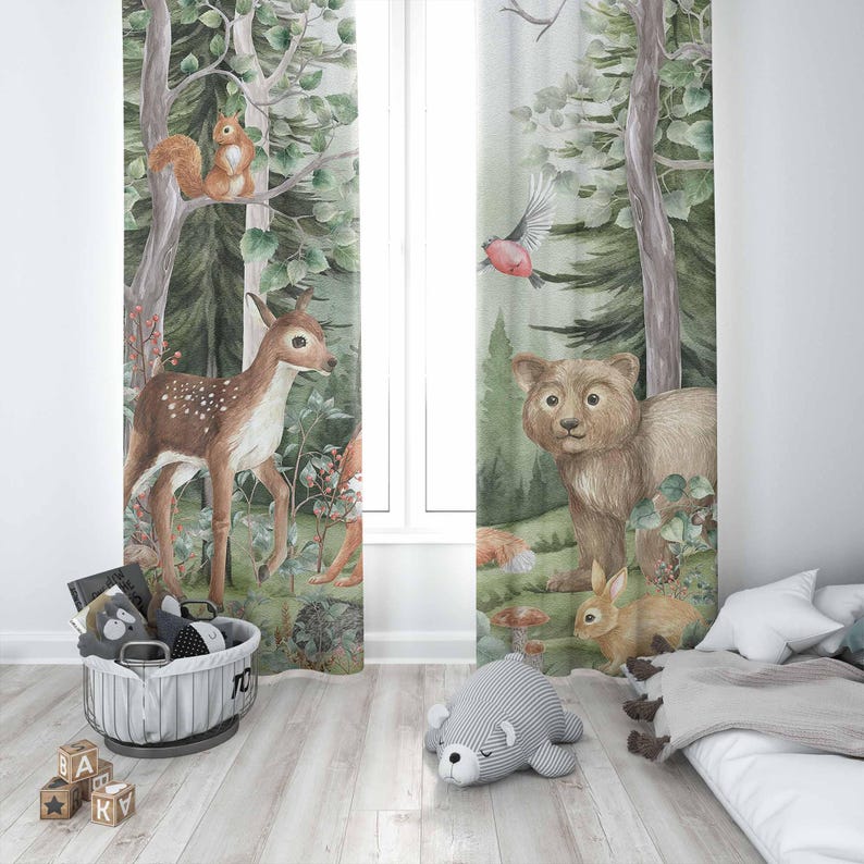 Waldtiere Vorhänge Kinder Kind – Baby Nursery Curtains Bewertung und Preis