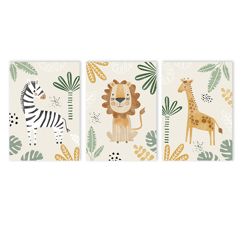 (Ohne Rahmen, 3 Stück) - Niedl – Baby Nursery Jungle Bewertung und Preis