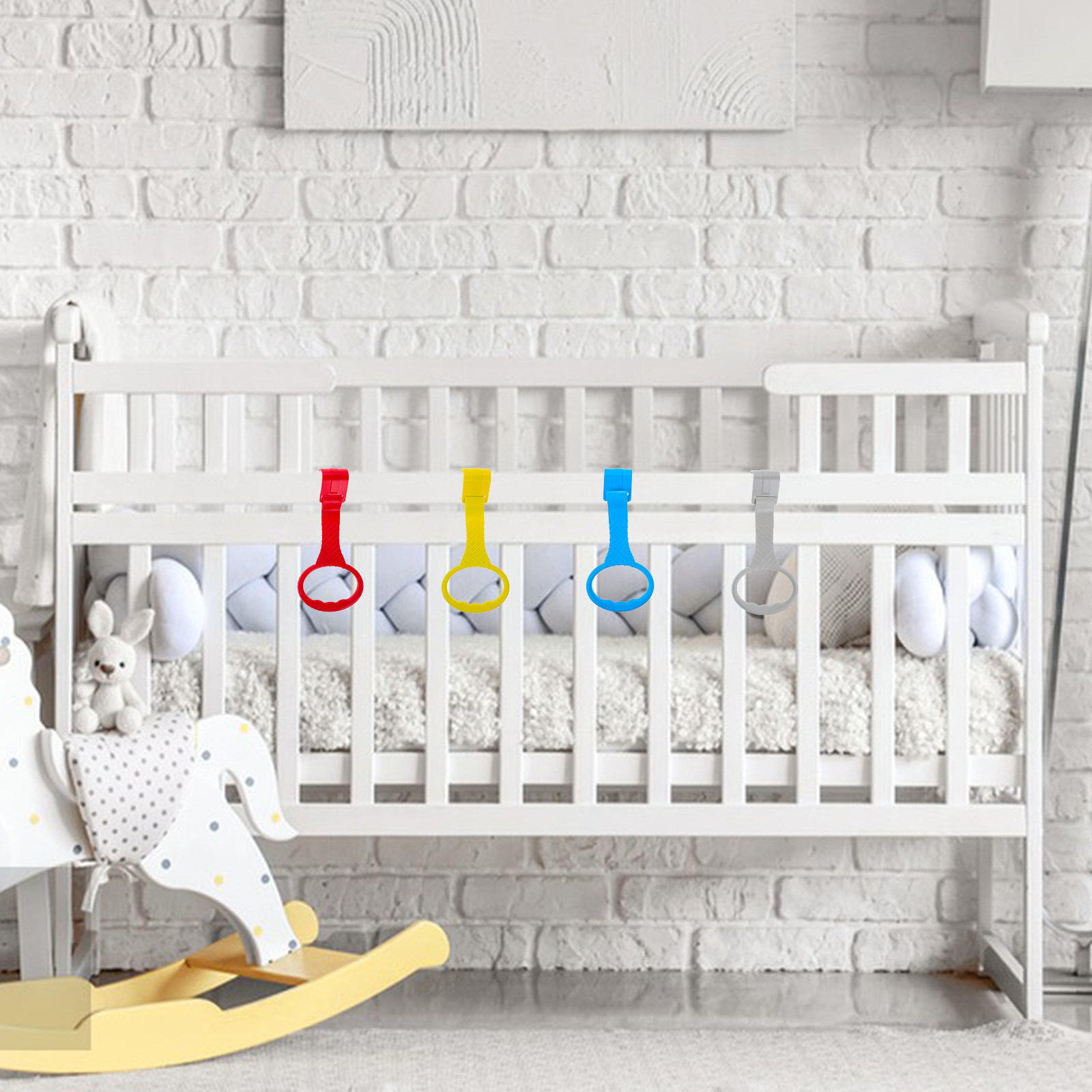 4 Stück Baby-Laufhilfen-Zugrin – Baby Nursery Crib Bewertung und Preis