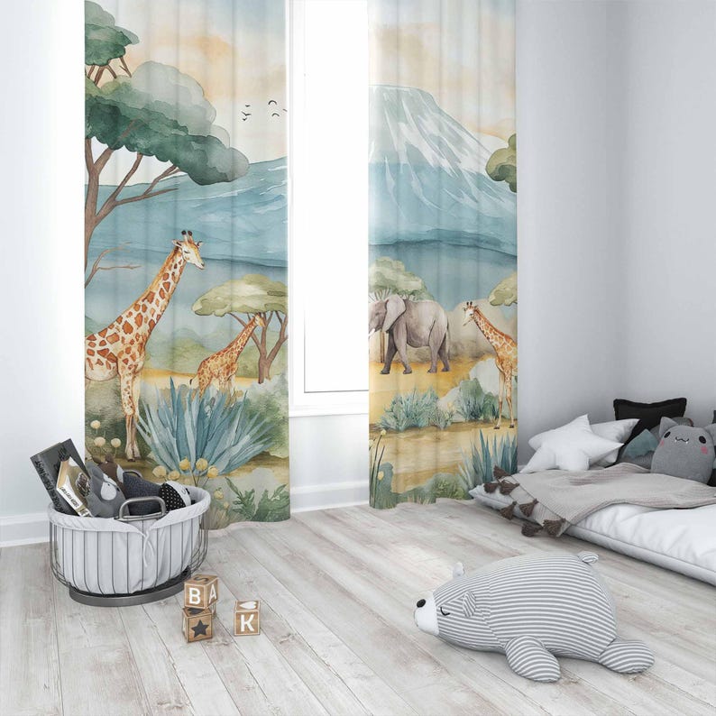 Safari Tiere Kinder Vorhänge B – Baby Nursery Curtains Bewertung und Preis