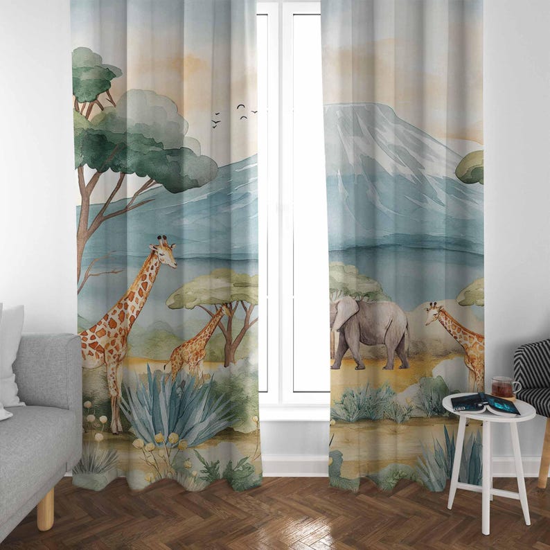 Safari Tiere Kinder Vorhänge B – Baby Nursery Curtains Bewertung und Preis