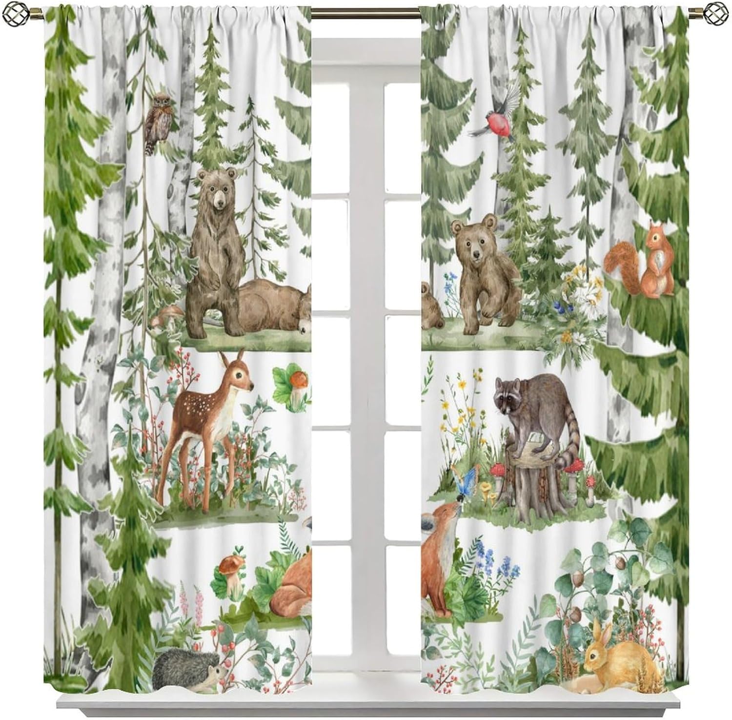 Waldtiervorhänge für Kinder, A – Baby Nursery Curtains Bewertung und Preis