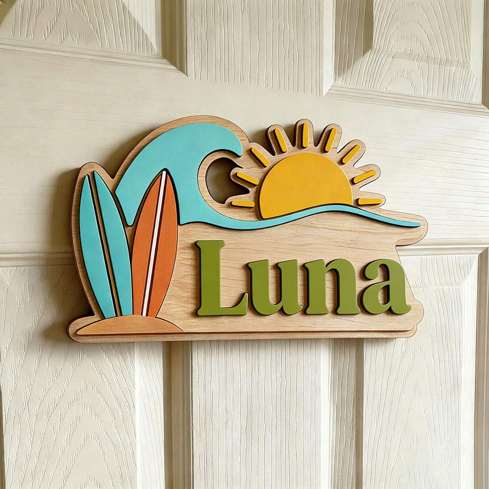 Personalisiertes Strandwellen- – Baby Nursery In Bewertung und Preis