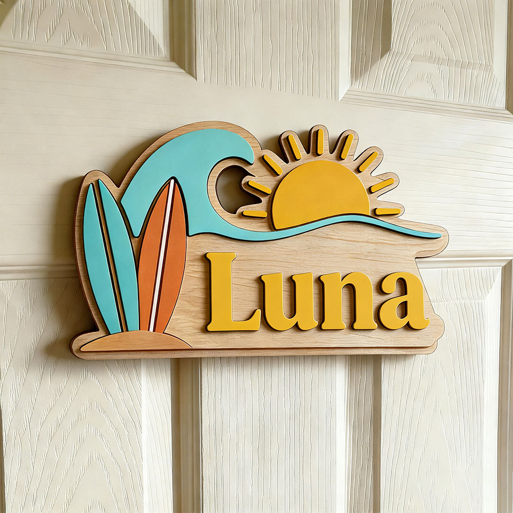 Personalisiertes Strandwellen- – Baby Nursery In Bewertung und Preis