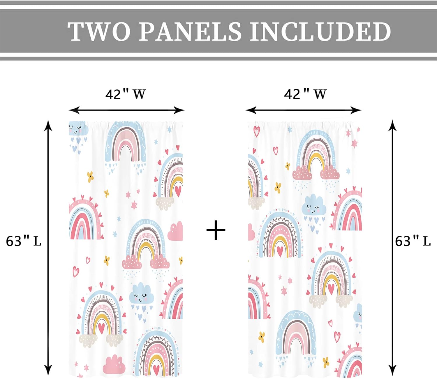Baby Mädchen Rosa Boho Regenbo – Baby Nursery Curtains Bewertung und Preis