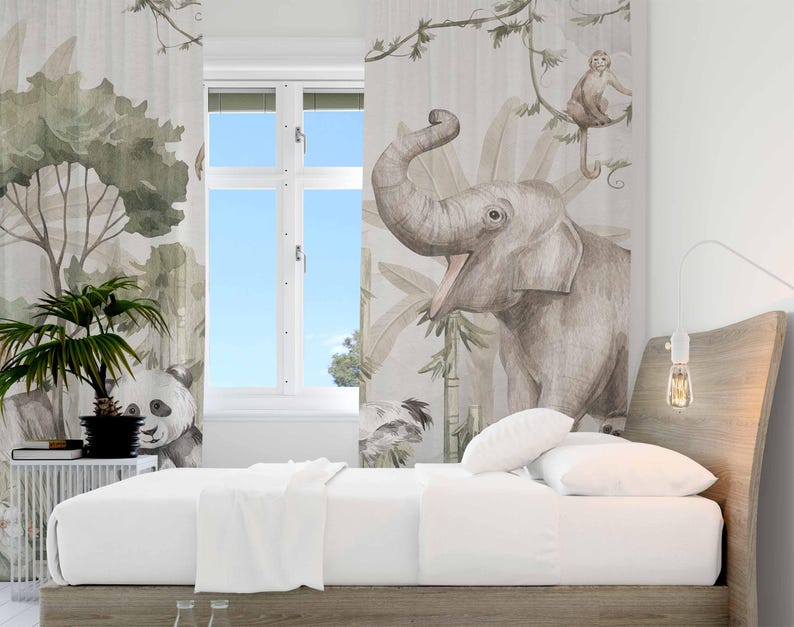 Safari Tiere Vorhänge Kinder S – Baby Nursery Curtains Bewertung und Preis